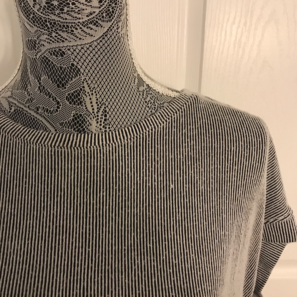 Thin black and white striped shirt!